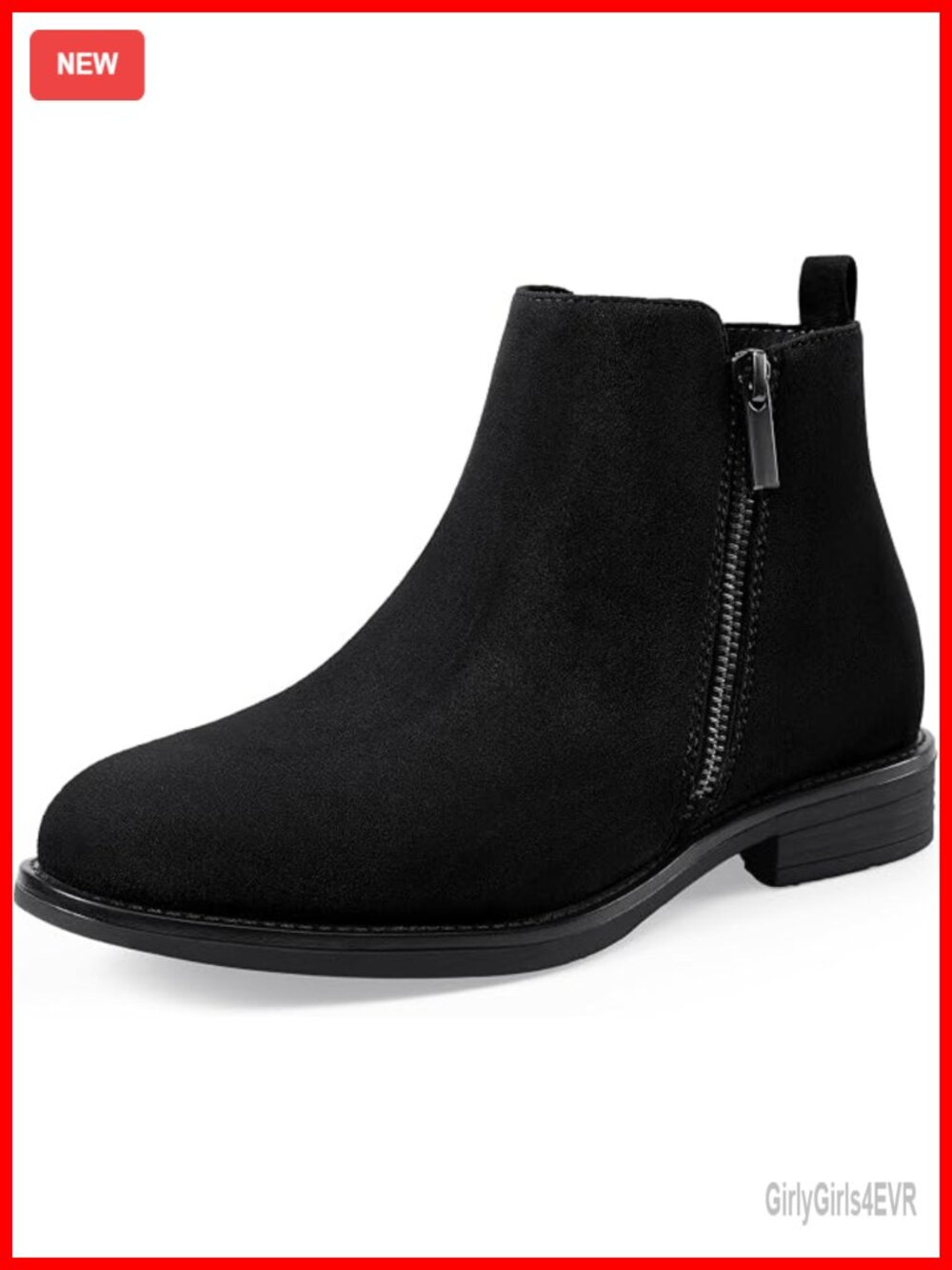 Ankle Boots Short Flat Low Heel Dress Chelsea Casual Classic Booties Suede